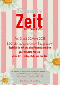 Kreativworkshop im Vereinsheim Beggendorf